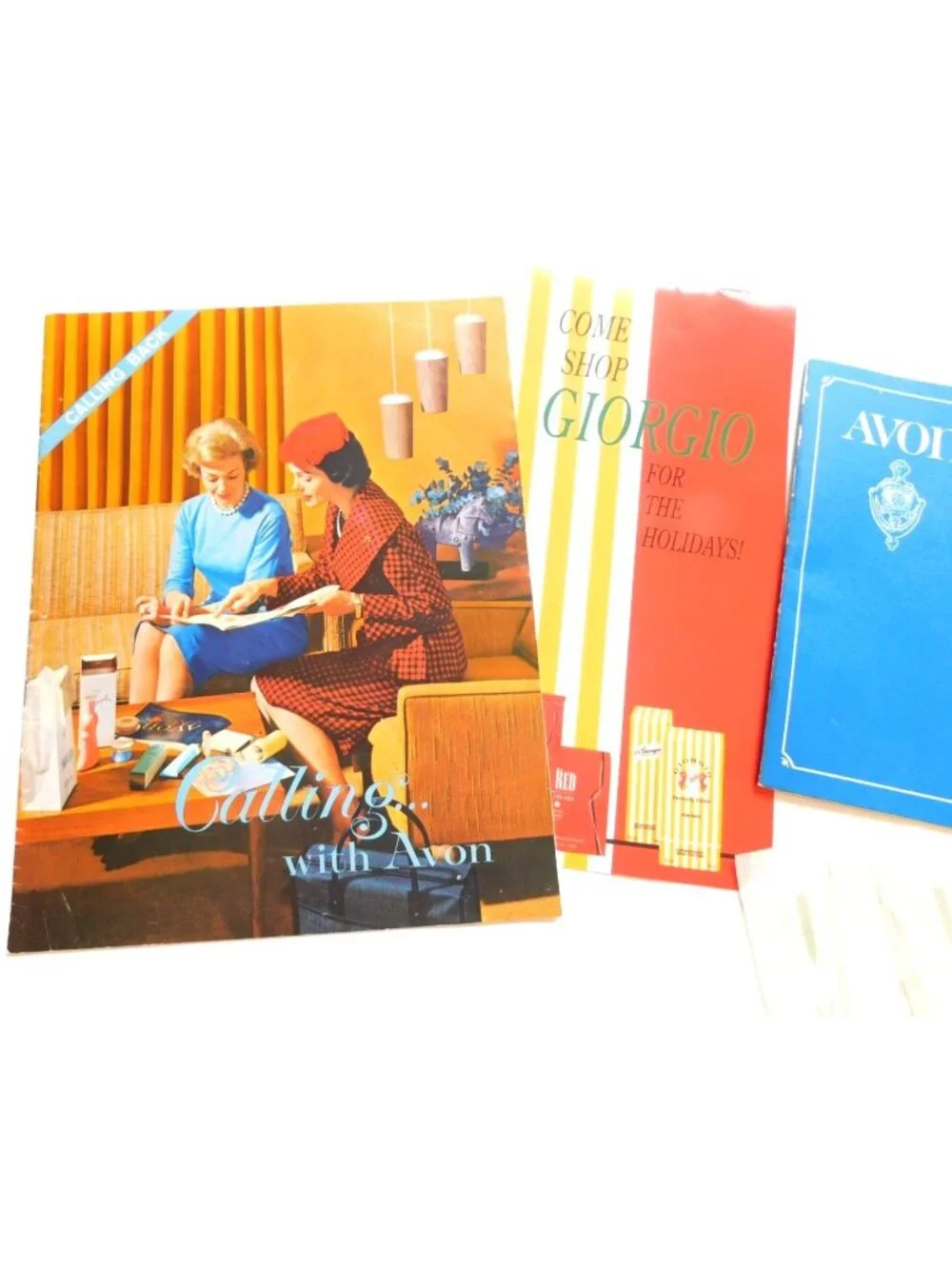 Vintage Avon Ephemera Lot Brochures Sweet Pickles Kids Activity Floral Bookmarks